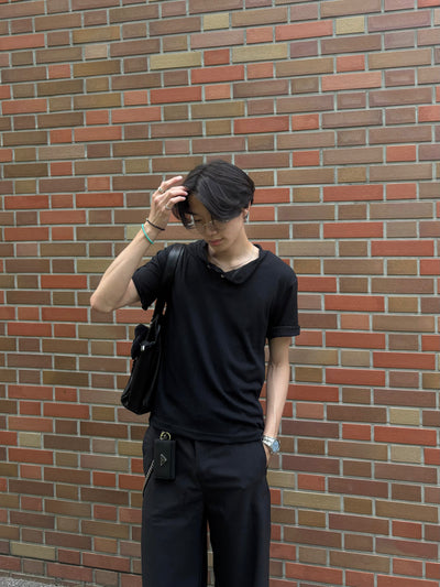 サマーワッフルヘンリーTシャツ HS0183