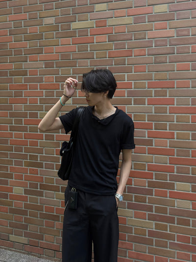 サマーワッフルヘンリーTシャツ HS0183