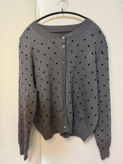 ドットニットカーディガン BB0272
