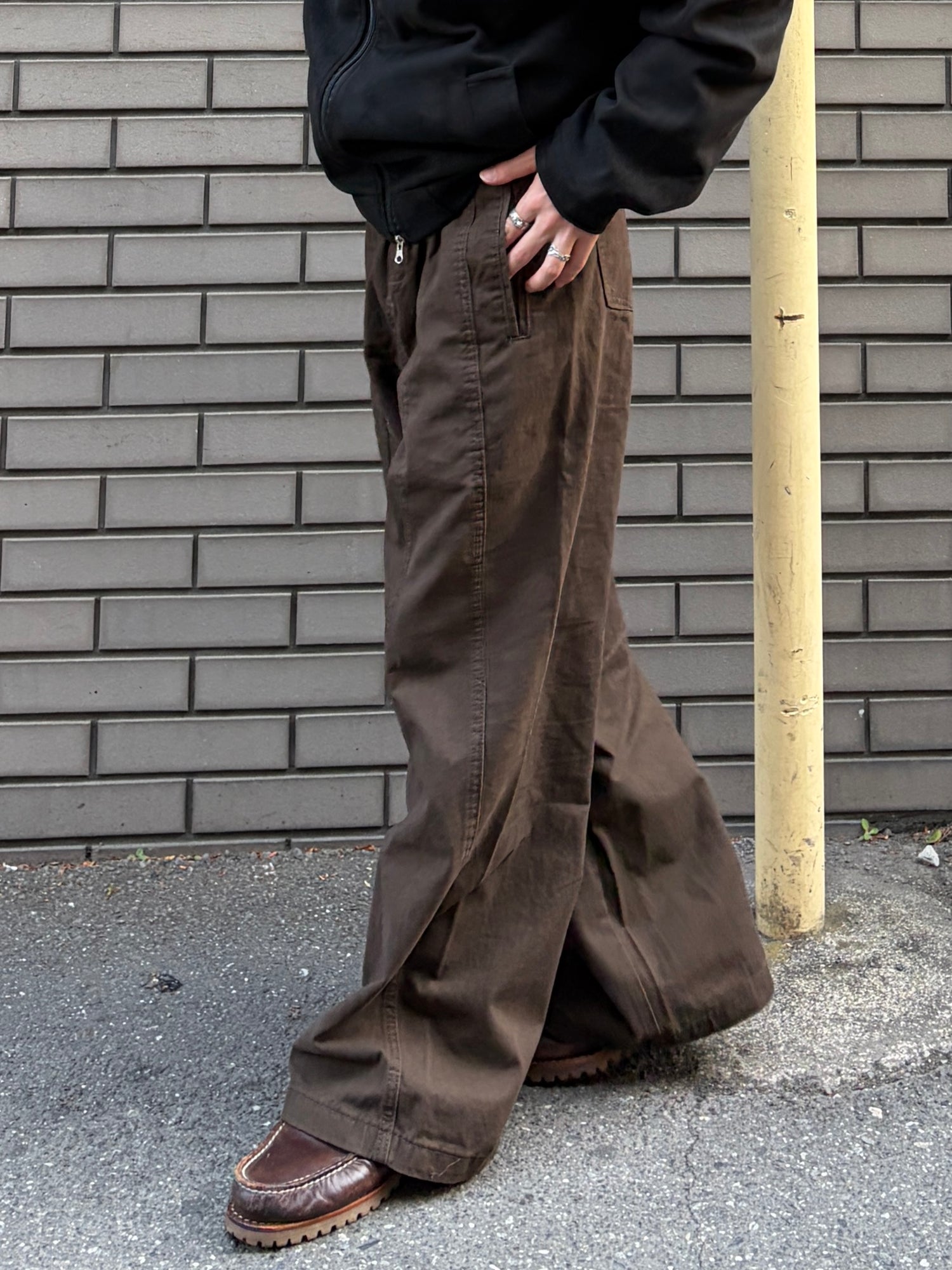 ワイドストレートコットンパンツ TK0059