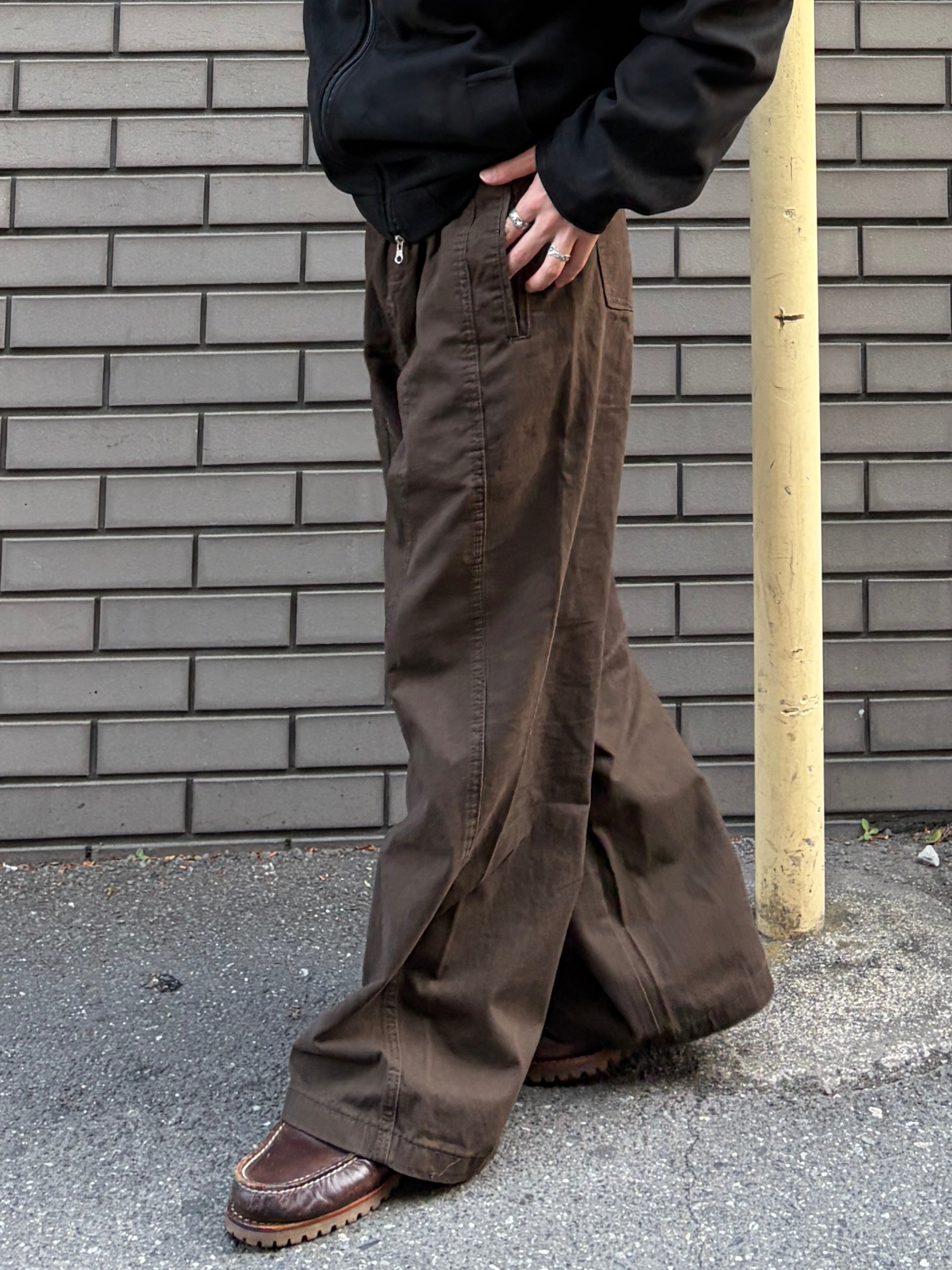 ワイドストレートコットンパンツ TK0059