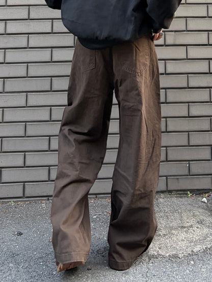 ワイドストレートコットンパンツ TK0059