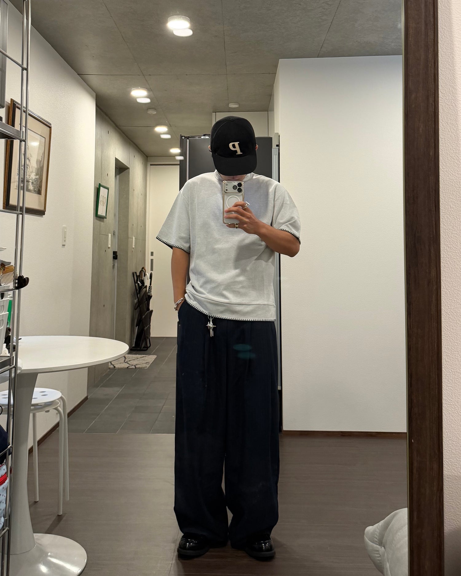 カラーハンドステッチヘンリーネック KA7417