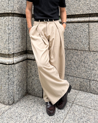 ワイドレッグツータックスラックス HT0032