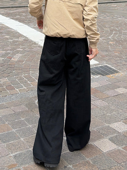 ワイドストレートコットンパンツ TK0059
