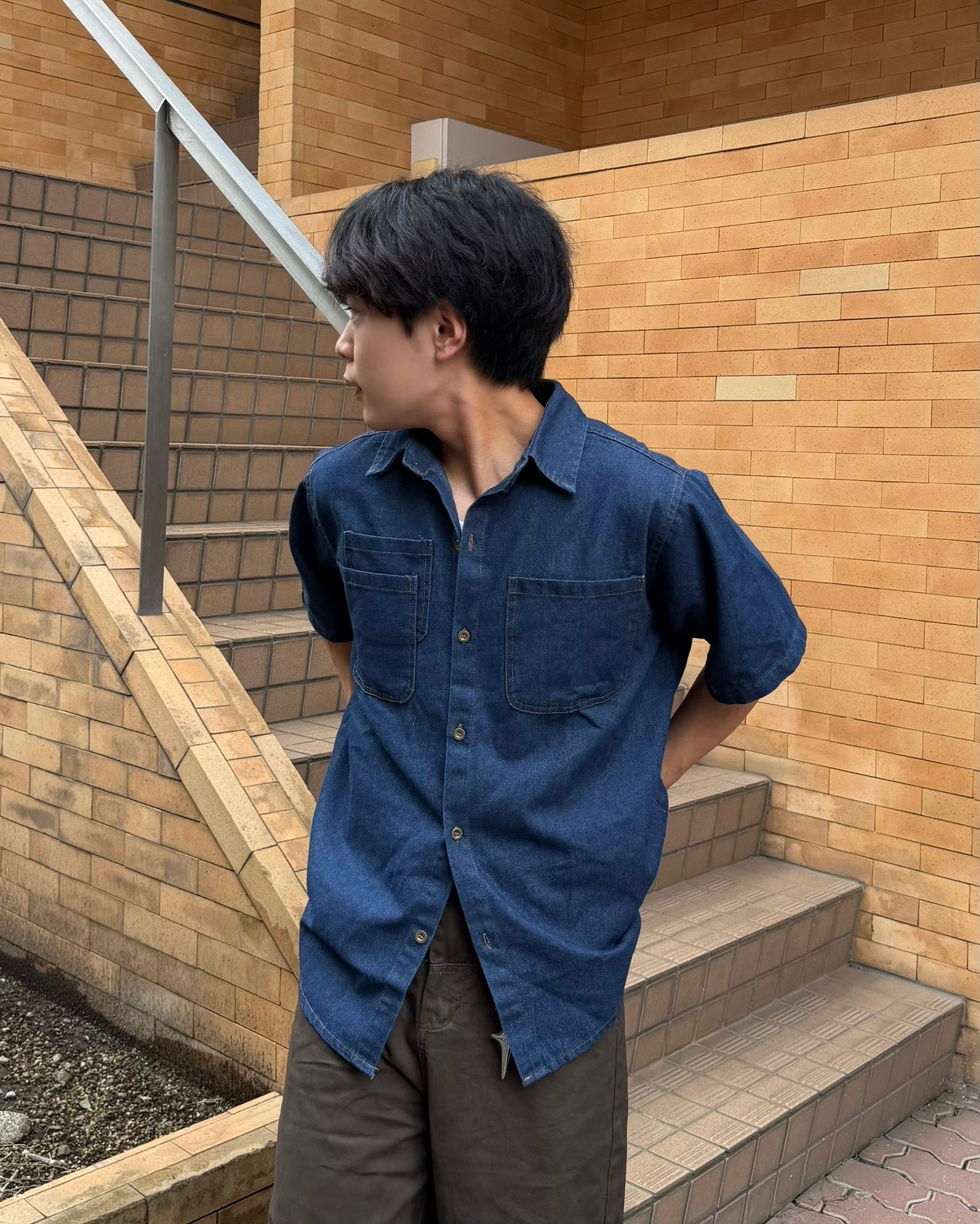 インディゴデニムポケットシャツ KA7337