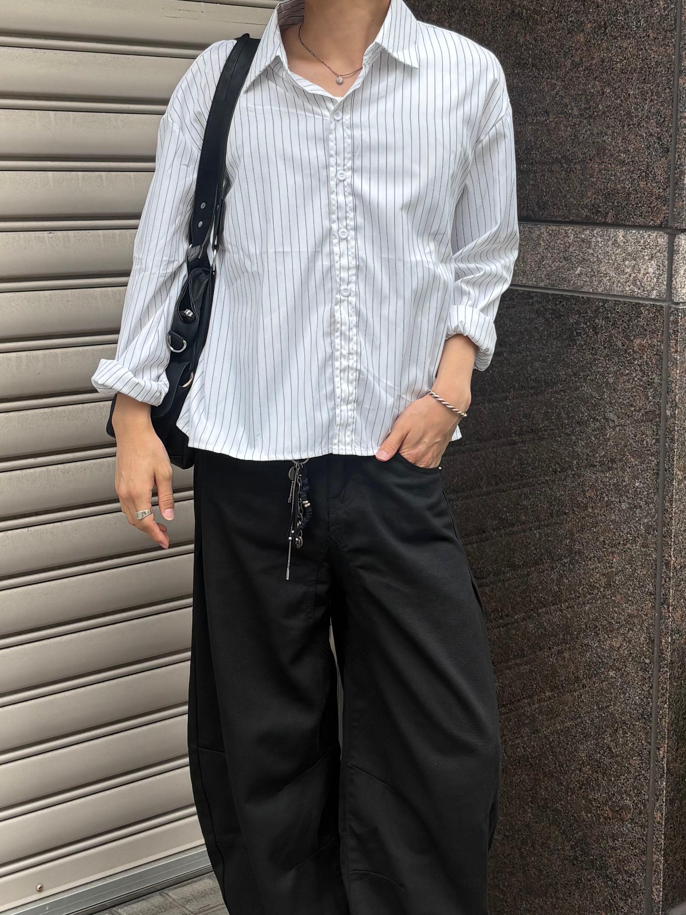コンフォートフィットストライプシャツ HW0066
