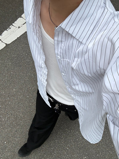 コンフォートフィットストライプシャツ HW0066