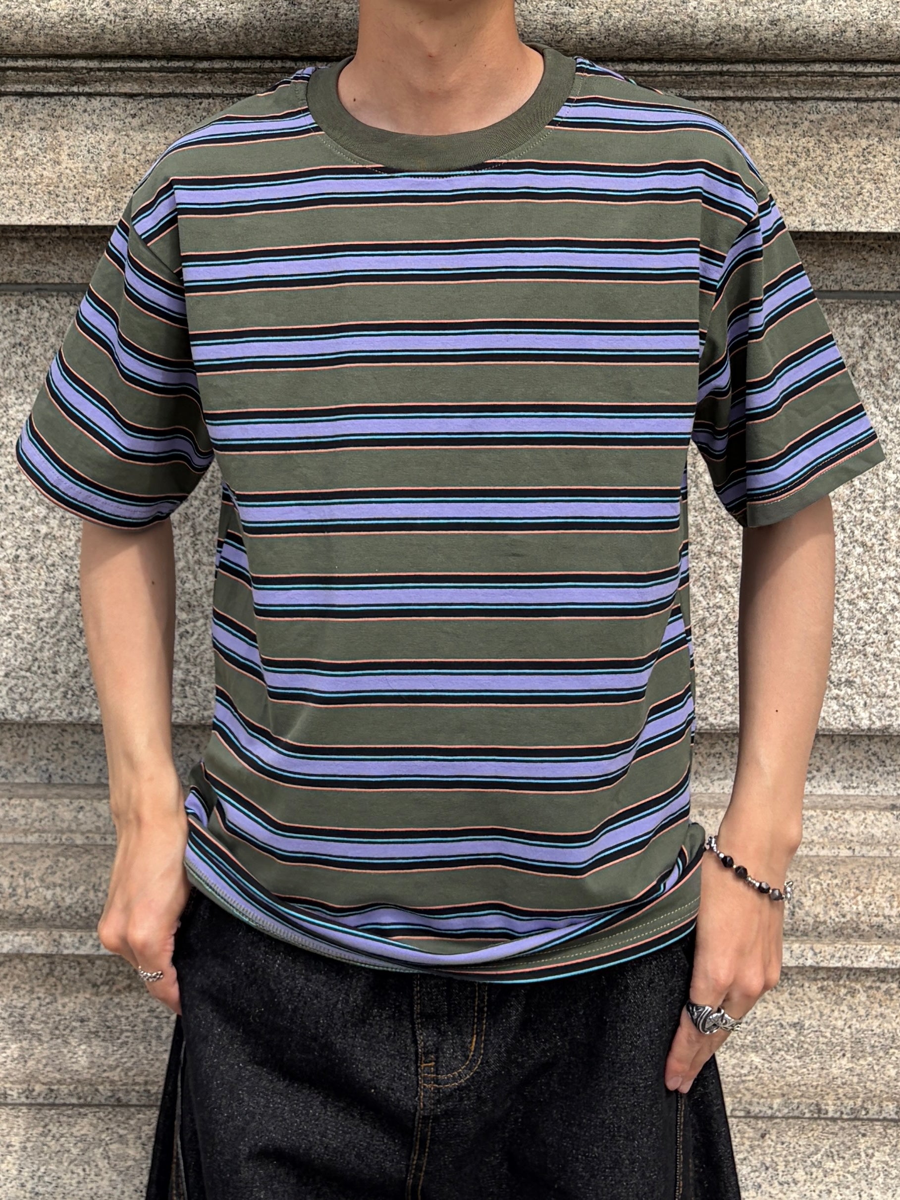 カラードストライプTシャツ TK0148