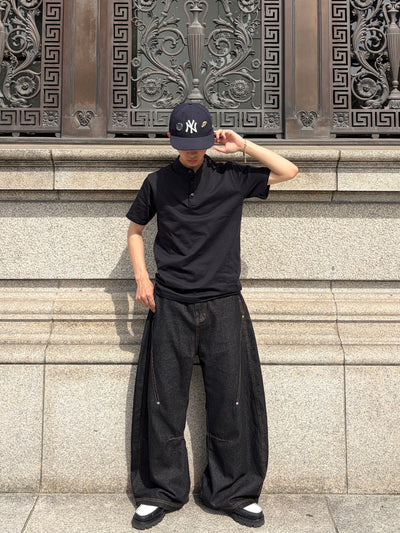 ワッフルヘンリーネックTシャツ TK0146