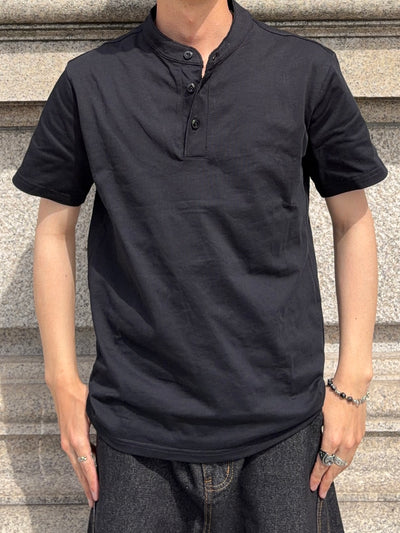 ワッフルヘンリーネックTシャツ TK0146