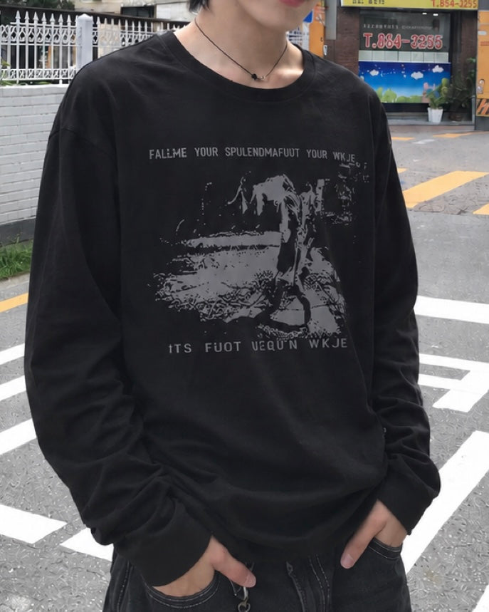 ストリートプリントロングTシャツ RO0157
