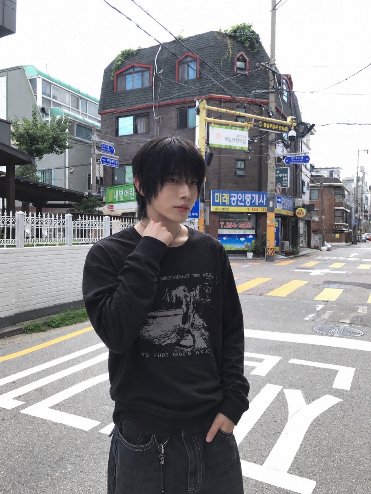 ストリートプリントロングTシャツ RO0157