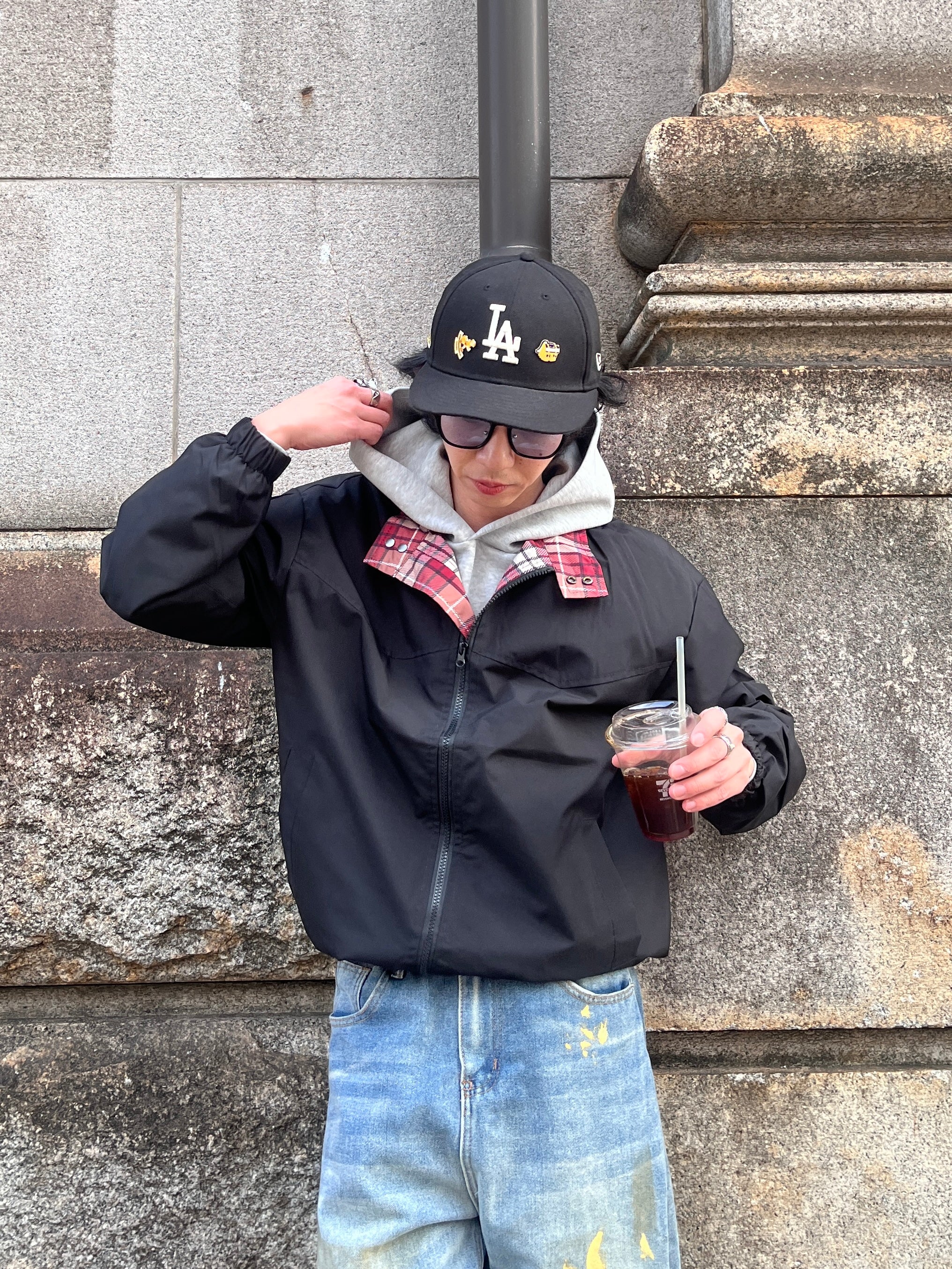 チェックライニングジャケット TK0016