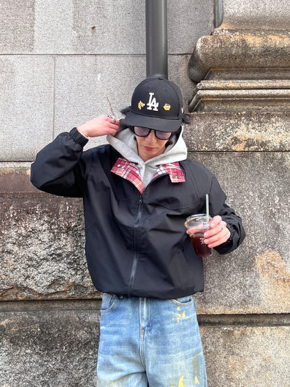 チェックライニングジャケット TK0016