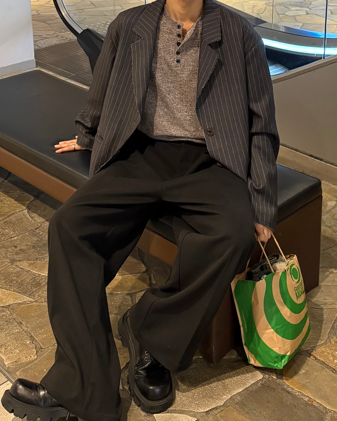 ヘンリーネックロングTシャツ WG0259