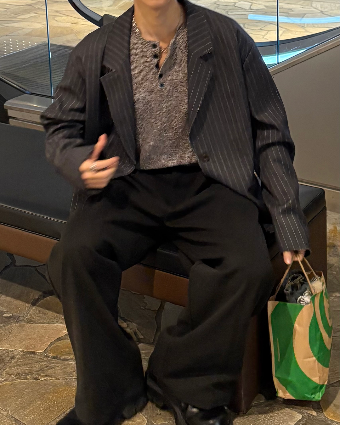 ヘンリーネックロングTシャツ WG0259