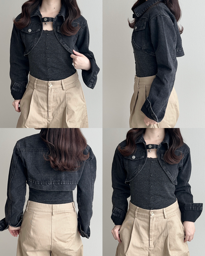 クロップドデニムジャケット JN0010