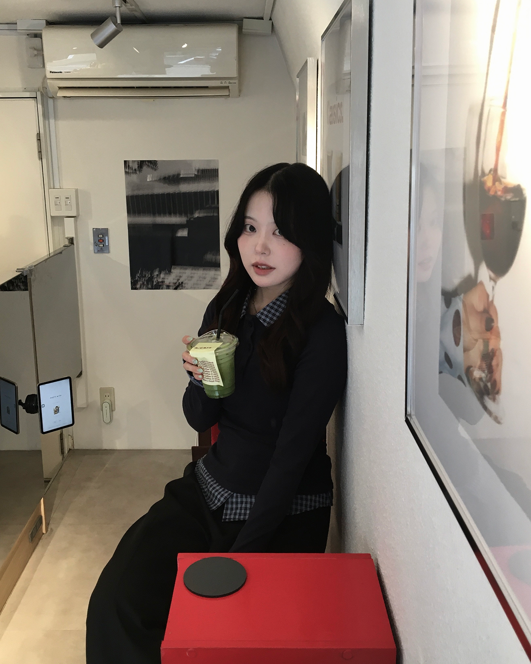 チェックレイヤードロングスリーブトップ JN0091