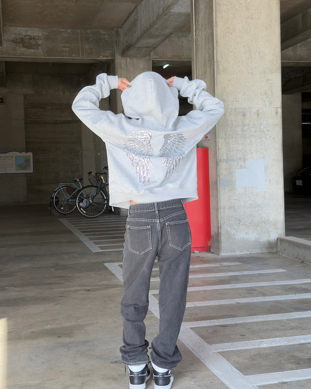 ラインストーンパーカー JU0015