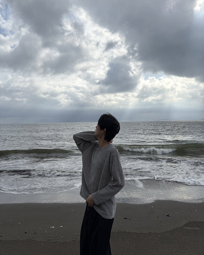 ラウンドネックワッフルロングスリーブ JV0003