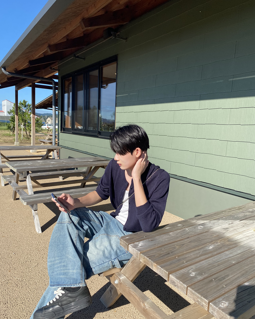 ヴィンテージライクスタッズデザインワークデニム JV0015