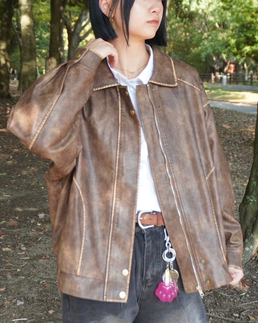 OHOTORO レザージャケット brown OHOTORO レザージャケットbrown