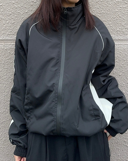 Nylon lined drawstring jacket K0049