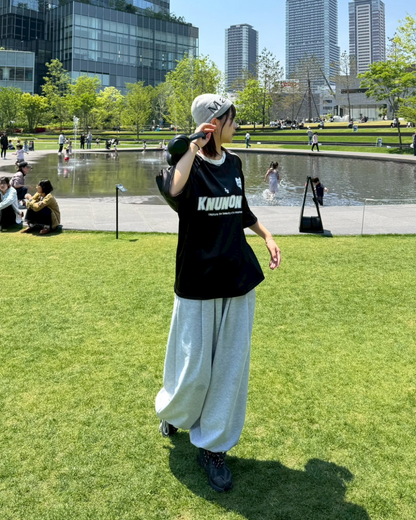 ワイドストリングスウェットパンツ K0059