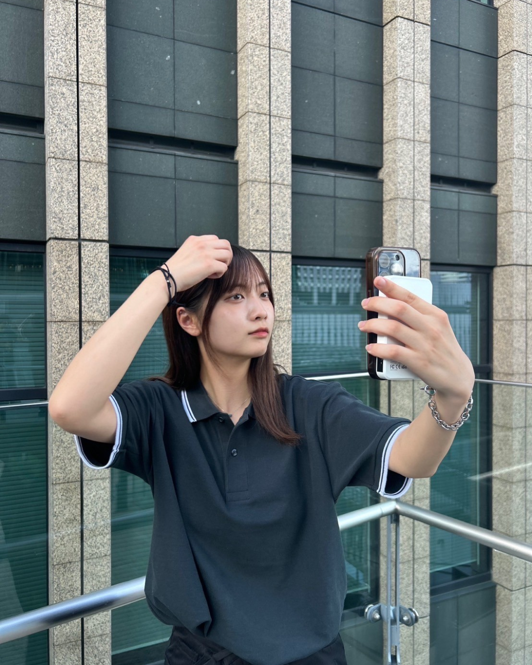 【再販】ライン半袖ポロシャツ K0080