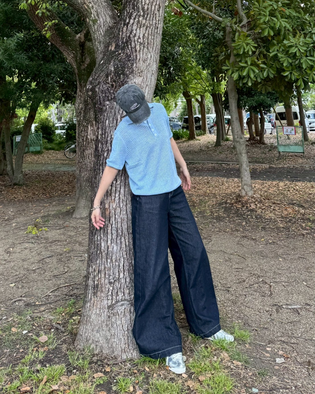 ダークブルーストレートデニムパンツ ダークブルーストレートデニムパンツ