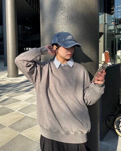 ダメージデニムキャップ K0359