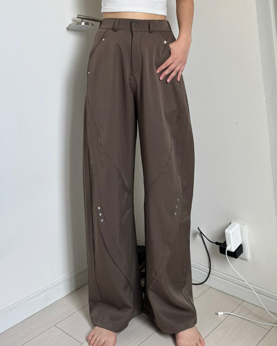 【再販】スタッズデザインワイドパンツ K0374