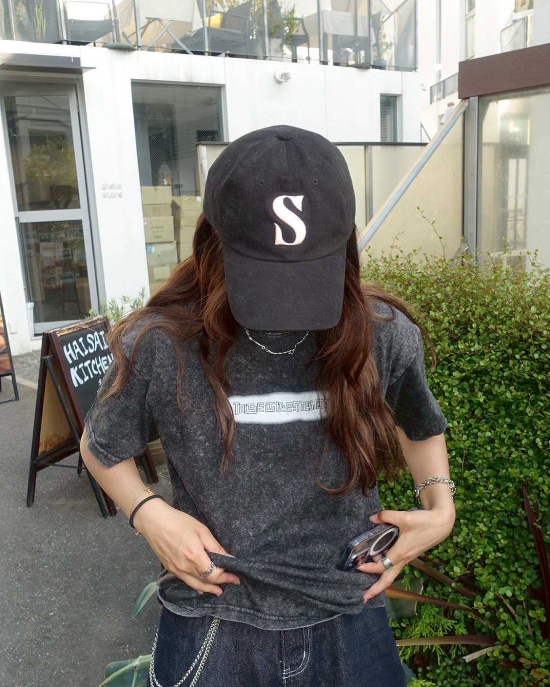 ウォッシュデザインTシャツ K1002