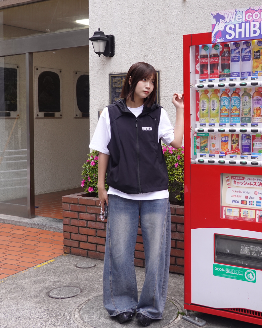 【即納】レトロウォッシュワイドレッグパンツ K1042