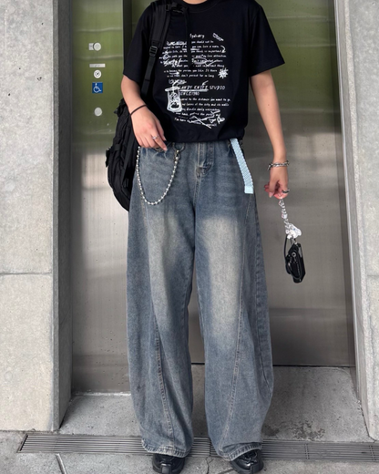 レタリングコットンTシャツ K1069