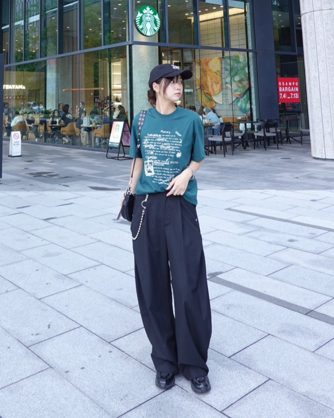 レタリングコットンTシャツ K1069