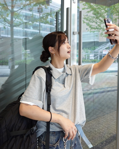 レイヤードルーズポロシャツ K1073