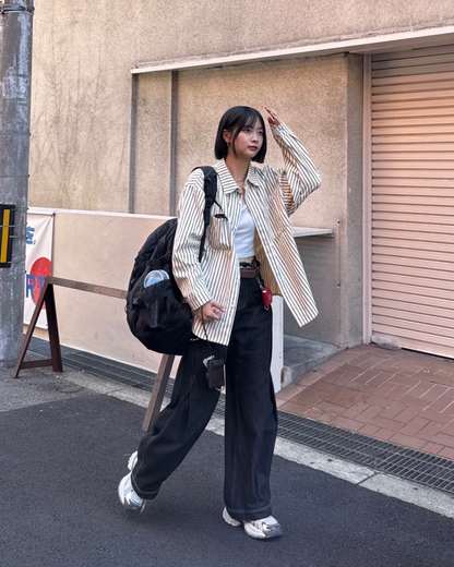 ステッチカーブデニムパンツ K1087