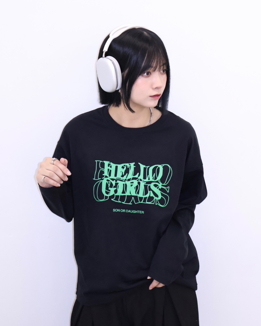 ロゴプリントロングTシャツ K1104