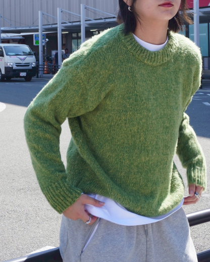 カラークルーネックニットセーター K1139