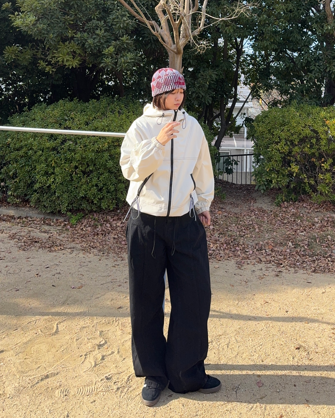 プリーツワイドレッグパンツ K1167