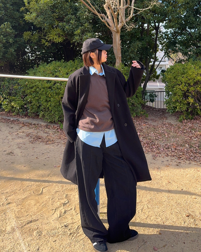 プリーツワイドレッグパンツ K1167