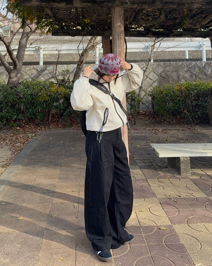 プリーツワイドレッグパンツ K1167