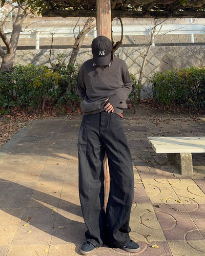 プリーツワイドレッグパンツ K1167