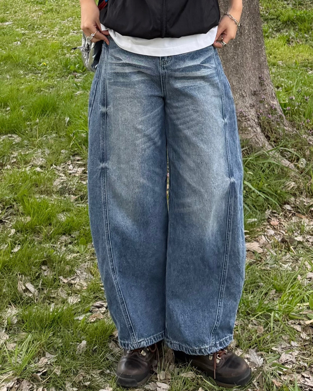 ドレープワイドレッグパンツ K1179