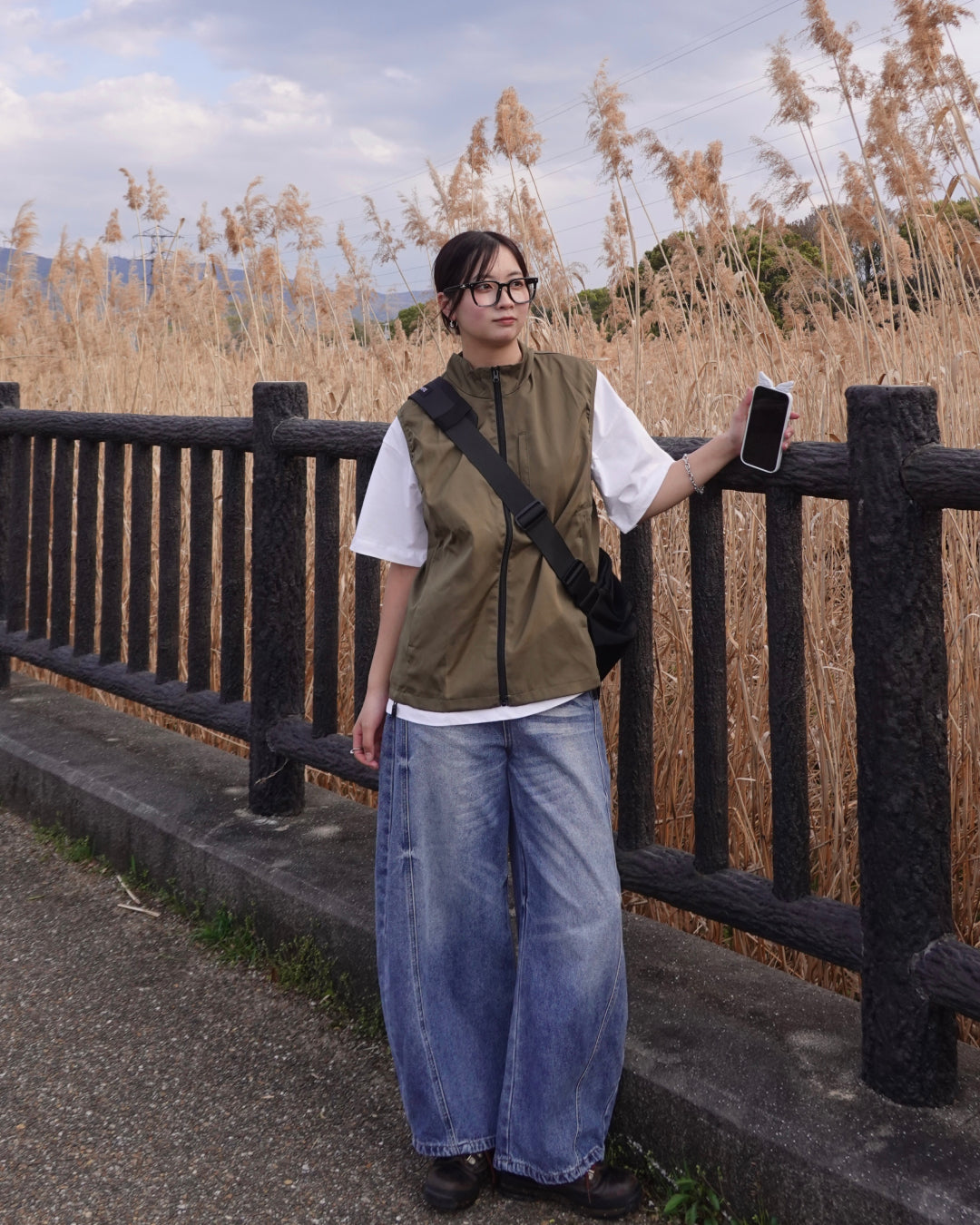 ドレープワイドレッグパンツ K1179