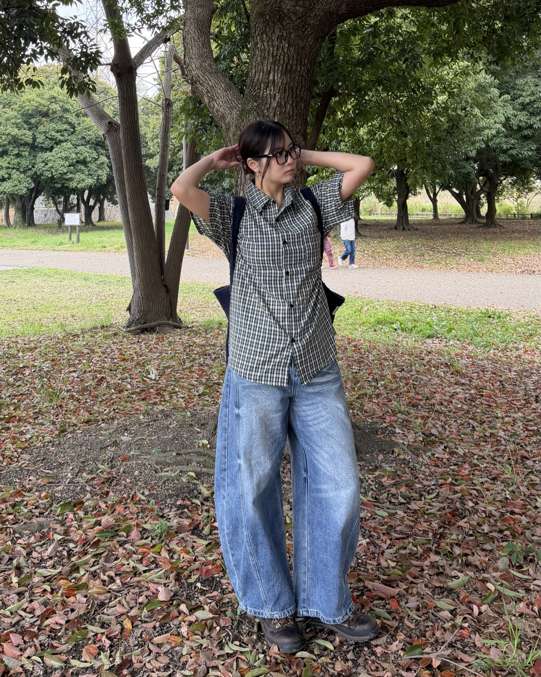 ドレープワイドレッグパンツ K1179