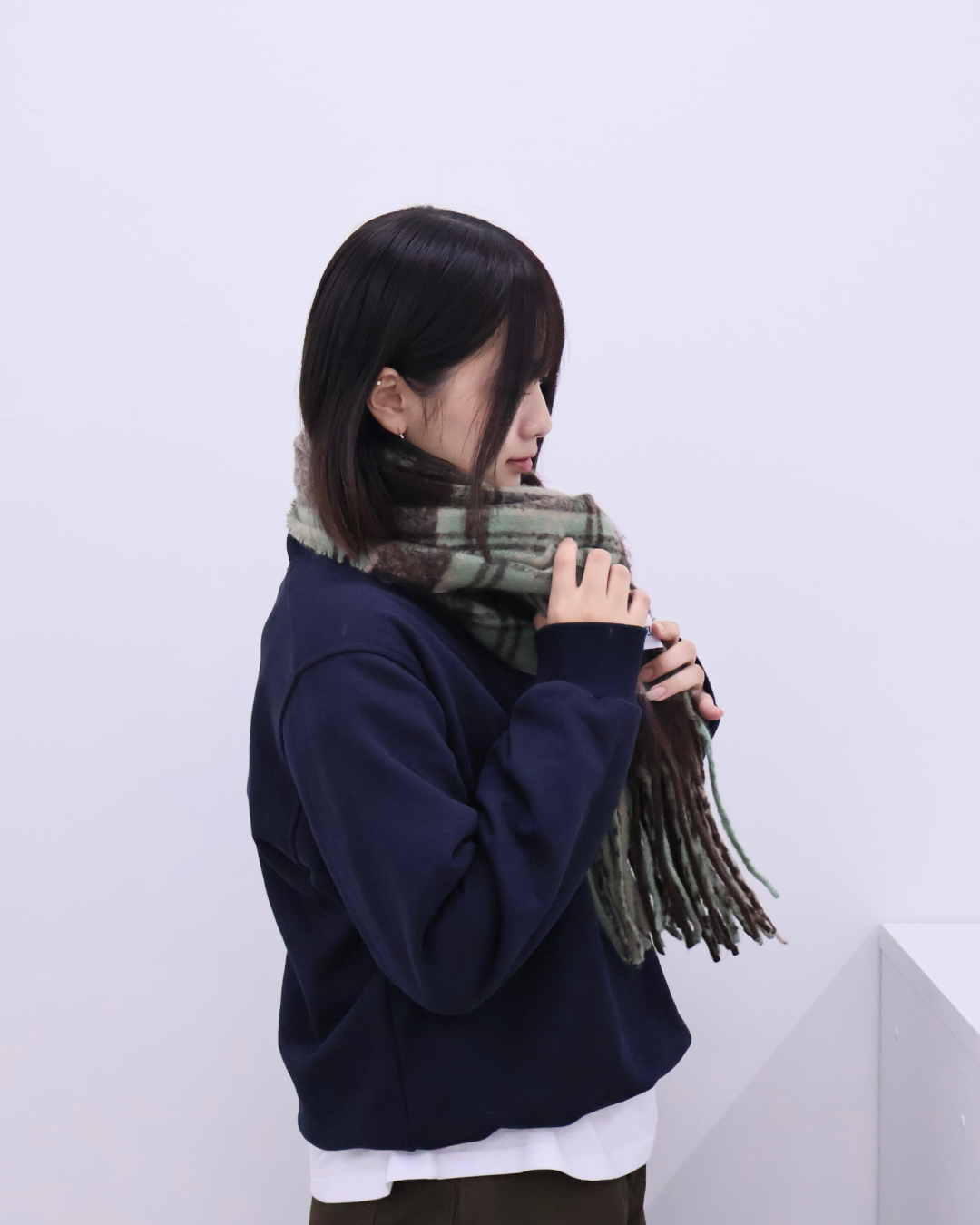 チェックマフラー K3006