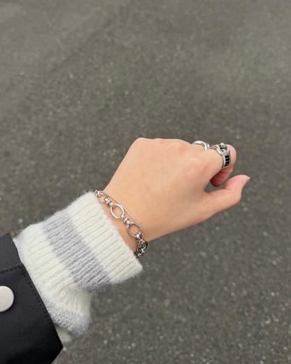 オーバルリンクチェーンブレスレット K3053